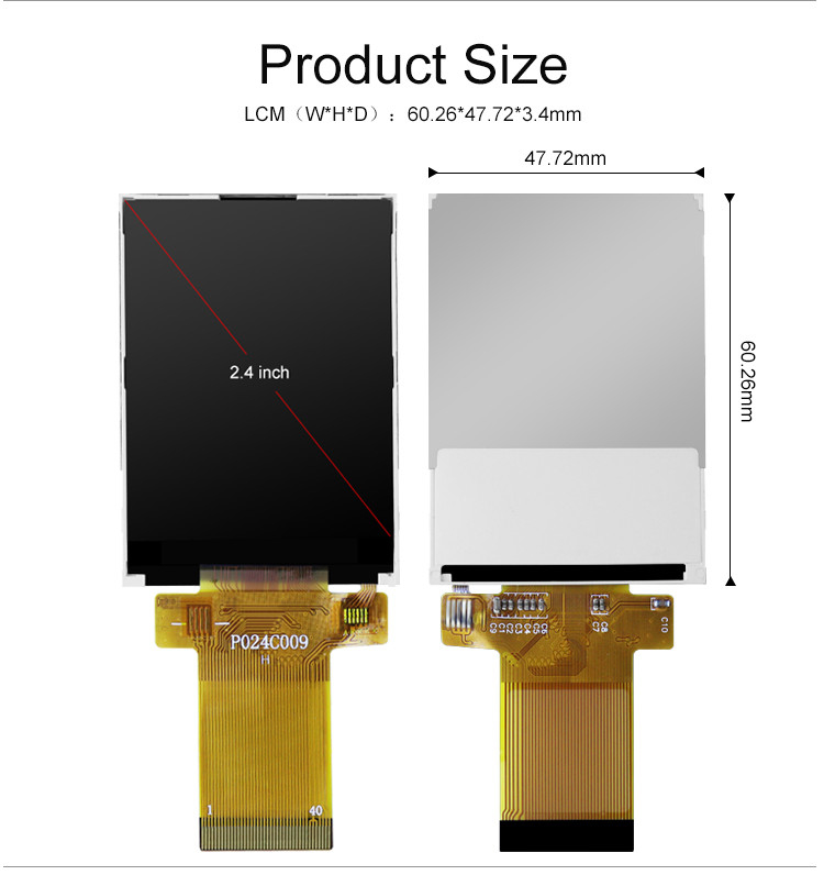 2,4 экранный дисплей дюйма TFT LCD, модуль ILI9341V 24pin SPI LCD для мини видеокамеры