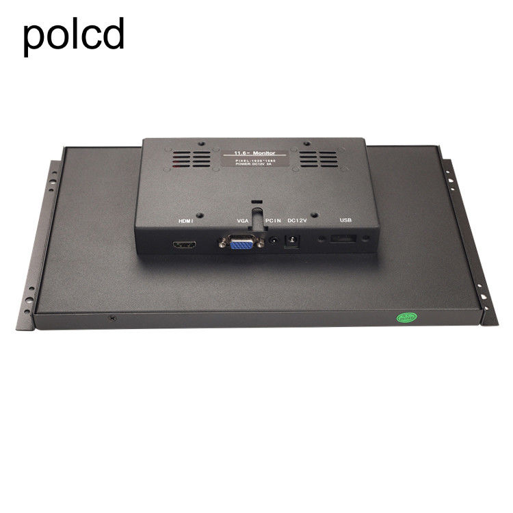 Монитор Polcd 11,6» промышленный LCD случая металла с вися экраном касания открытой рамки уха