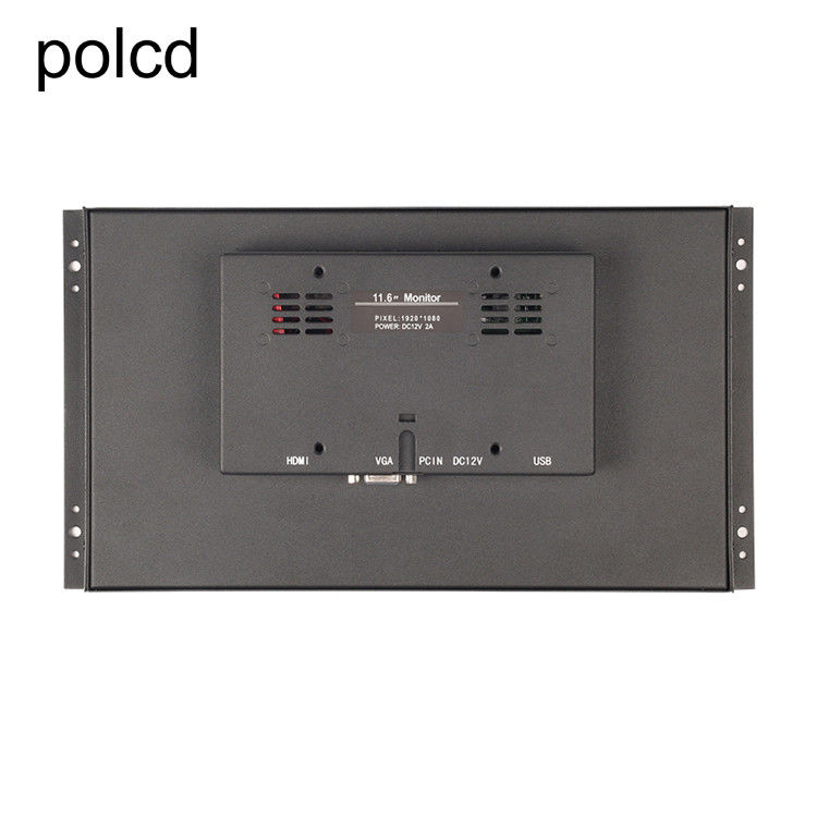 Монитор Polcd 11,6» промышленный LCD случая металла с вися экраном касания открытой рамки уха