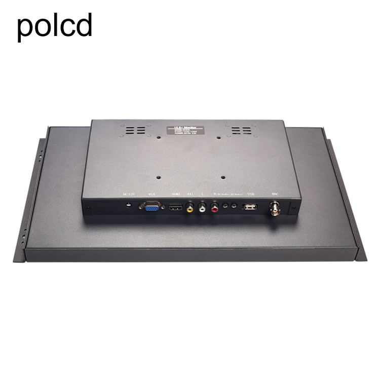 Стена металла Polcd установила врезанный 15,6 порт VGA IPS HDMI монитора LCD дюйма промышленный