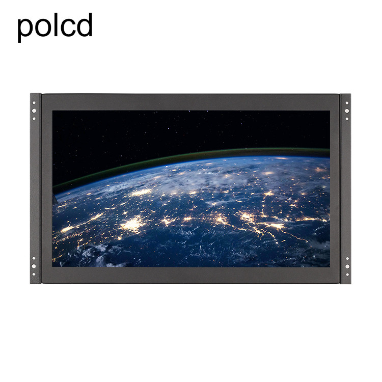 Стена металла Polcd установила врезанный 15,6 порт VGA IPS HDMI монитора LCD дюйма промышленный