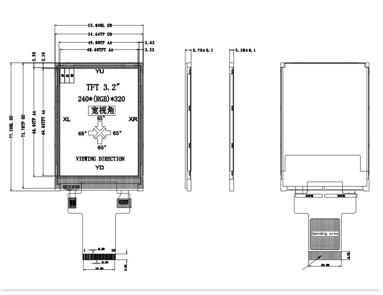 Polcd 3,5 дюйма 240x320 пикселей Малый TFT дисплей 320x480 ILI9488 Дисплей IC