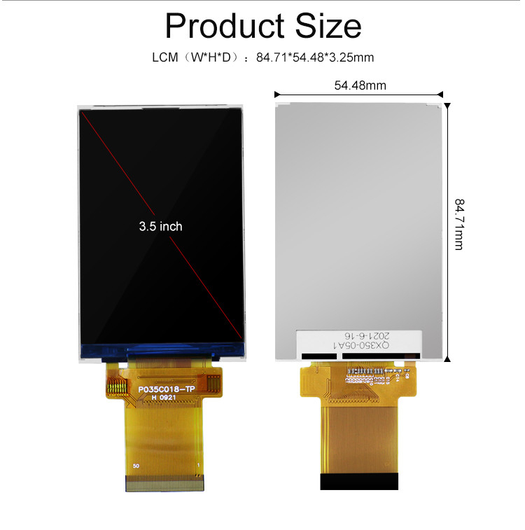 3.5 дюймовый модуль панели LCD 320x480 RGB Spi интерфейс полный цвет Tft Lcm дисплей Polcd