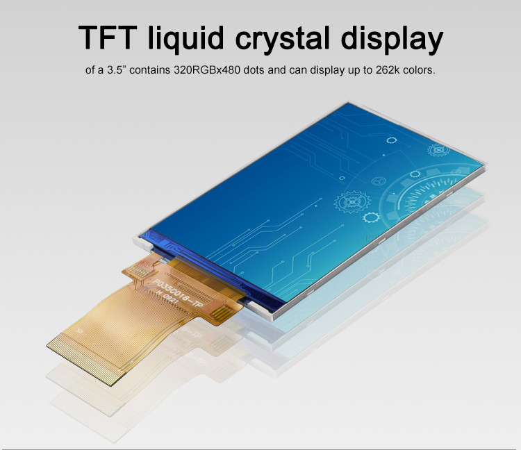 3.5 дюймовый модуль панели LCD 320x480 RGB Spi интерфейс полный цвет Tft Lcm дисплей Polcd