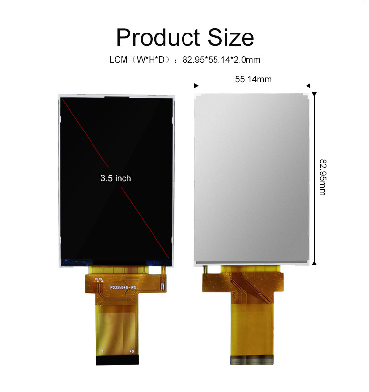 320x480 3,5 дюйма Tft LCD дисплей 18 бит параллельный RGB интерфейс Малый размер