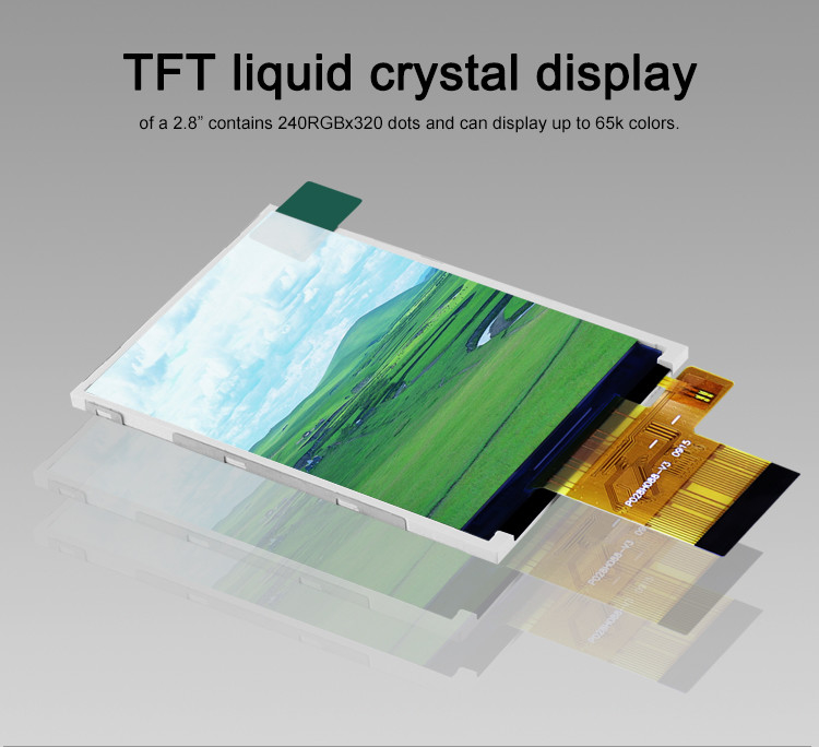 Polcd Цвета 265K 2,8 дюйма TFT модуль 57,6 мм Обычно белый интерфейс SPI Lcd tft модуль