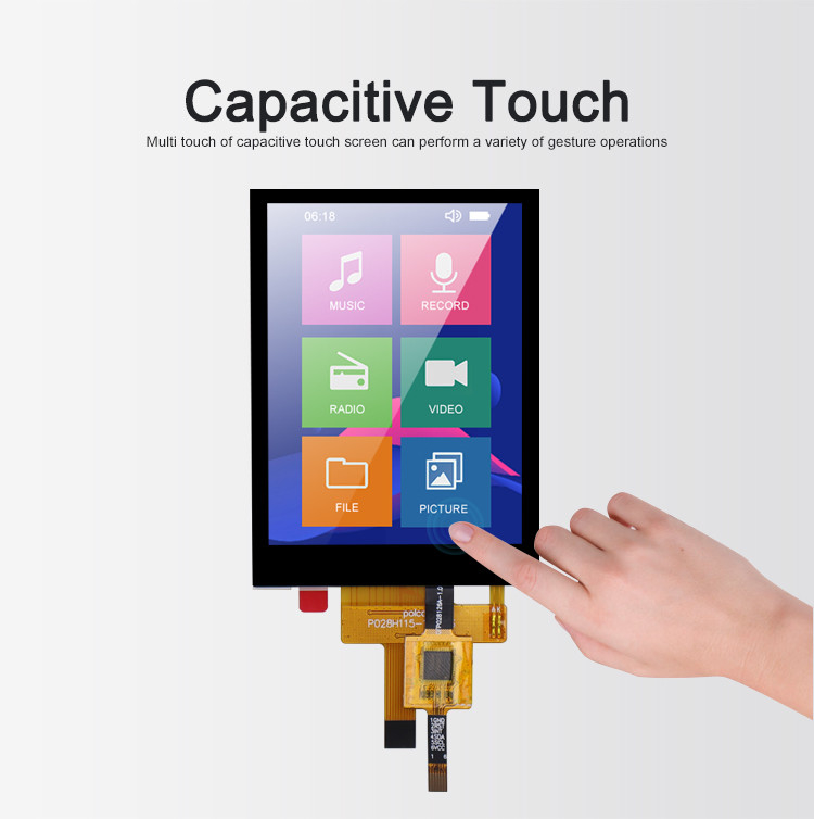 2.8 дюймовый RGB Tft Lcd Модуль 240x320 4 Wire Resistive Touch или Капацитивный сенсорный экран