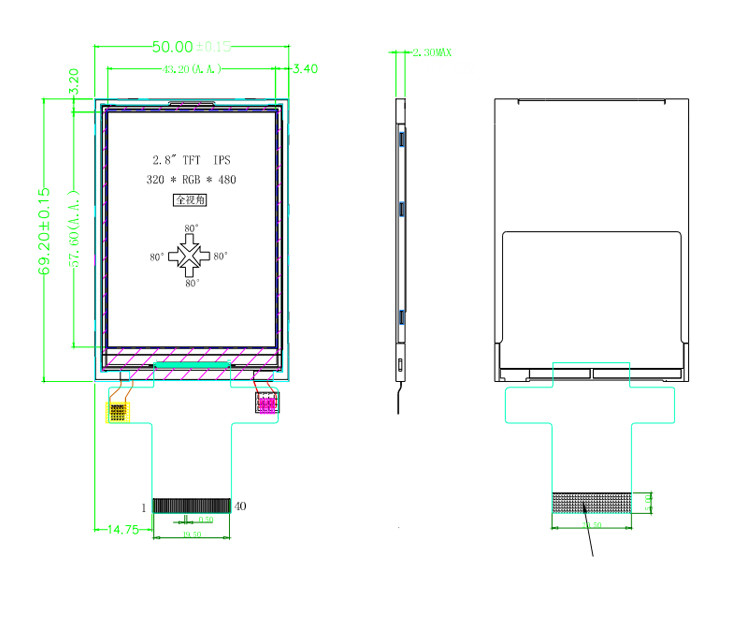 БИТ Polcd MCU 9 2,8 реклама экрана цвета дисплея 240X320 Tft LCD дюйма Tft