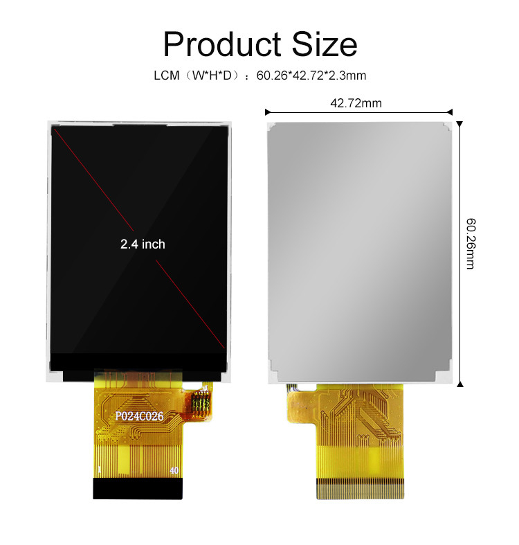 Polcd ST7789V 2,4 дюйма Tft дисплей 12 0'CLOCK 240x320 tft LCD панель экрана