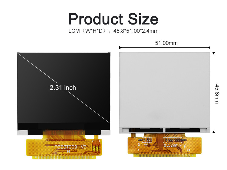 Polcd 2,31 дюйма 320x240 Разрешение 8080 MCU интерфейс ILI9342C Цветный ЖК-дисплейный модуль