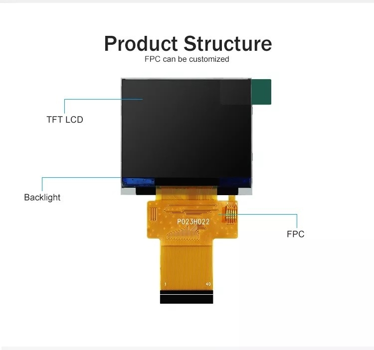 Polcd Черный 320*240 RGB TFT дисплей 18 бит Высокая яркость 2,31 дюймовая ЖК-панель