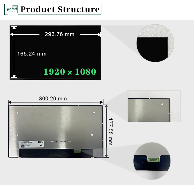 13.3 дюйма NV133FHM-N49 ЖК-экран ноутбука 60Hz 1920x1080 FHD IPS TFT Модуль дисплей для ноутбука