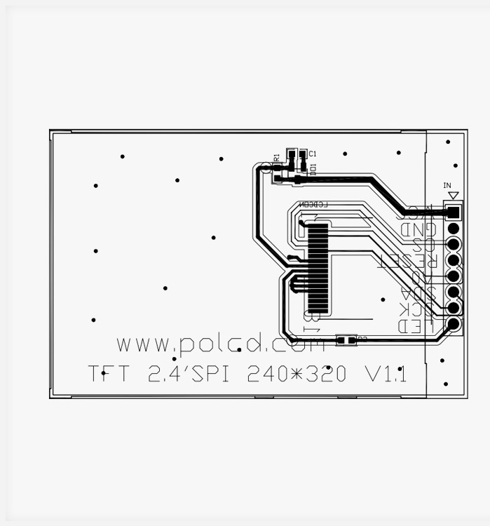 Polcd RoHS Color 262K Lcd Tft 2,4-дюймовая сенсорная панель ST7789V2 Tft