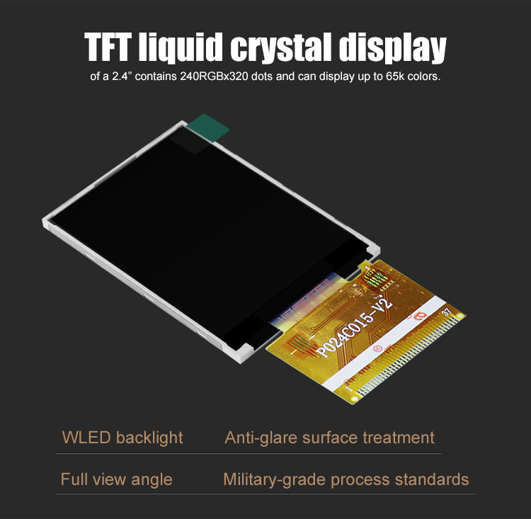 Модуль Polcd ILI9341V TFT LCD 2,4-дюймовый Tft Spi 240x320 8080 MCU 8 бит
