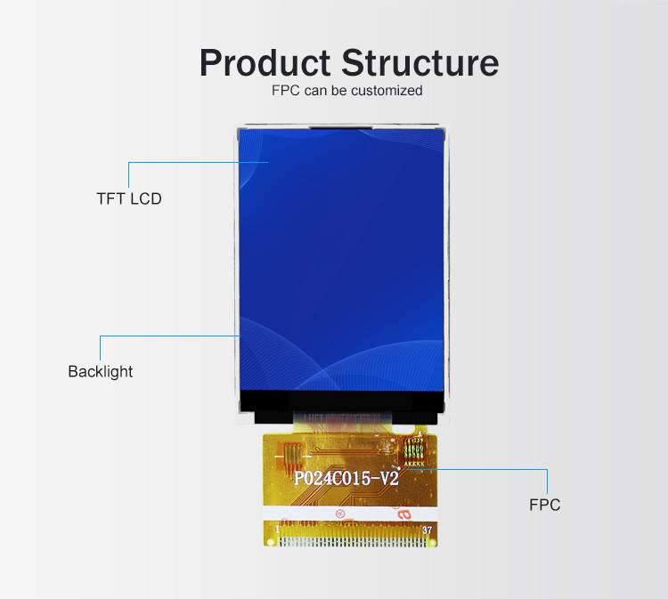 Модуль Polcd ILI9341V TFT LCD 2,4-дюймовый Tft Spi 240x320 8080 MCU 8 бит