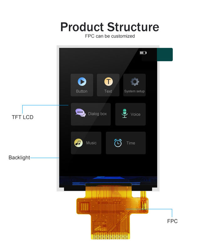 Polcd ST7789V2 2.4 Tft Дисплей Цвет 262K TFT LCD Модуль 48,96 мм TFT LCD