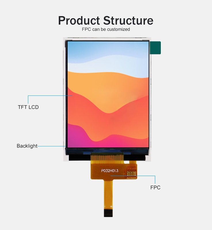 Polcd ST7789V 3,2-дюймовый цветной TFT ЖК-дисплей 262K TFT LCD 48,6 мм 12 0'CLOCK