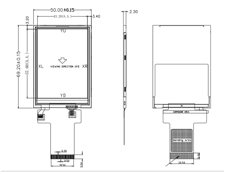 Polcd 12 0'CLOCK 240x320 2,8-дюймовый Ili9341v 16-битный сенсорный TFT-экран