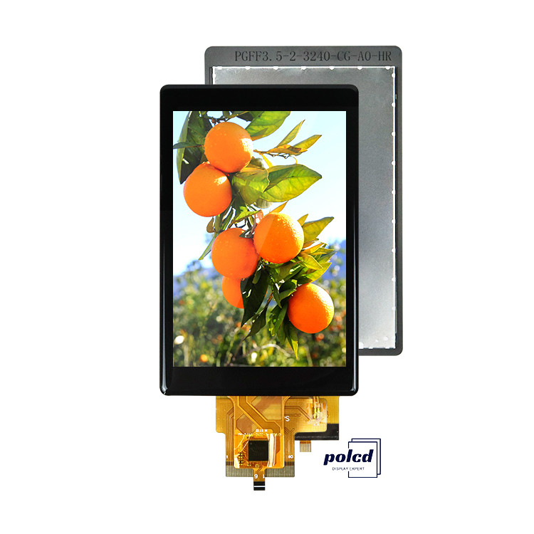 Polcd Custom 3,5 дюймовая емкостная сенсорная панель 320x480 500nit RGB интерфейс IPS Tft LCD дисплейный модуль