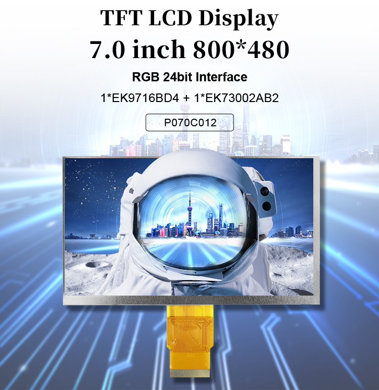 Polcd 7 дюймовый Tft Модуль 800X480 Высокая яркость IPS Экран RGB Интерфейс Капацитивная сенсорная панель 7 