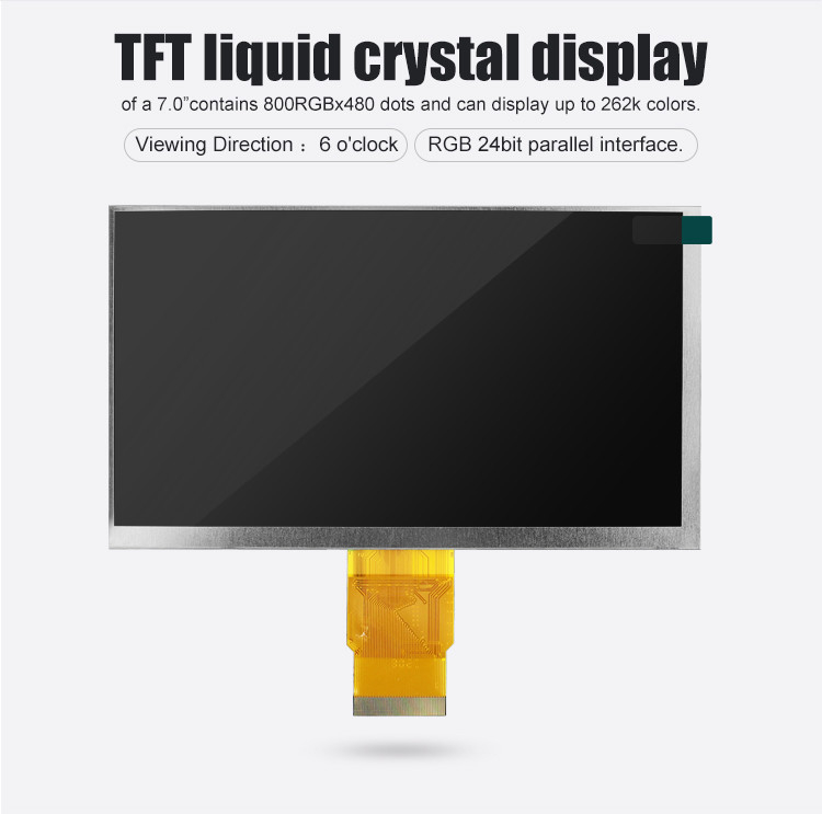 Polcd 7 дюймовый Tft Модуль 800X480 Высокая яркость IPS Экран RGB Интерфейс Капацитивная сенсорная панель 7 