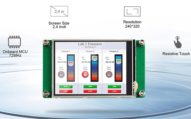 Polcd 2.4 дюймовый Tft LCD Модуль 240 * 320 Hmi Uart Порт Умный LCD дисплей Промышленное сопротивление сенсорный экран