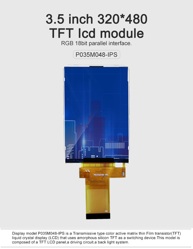 Polcd 18-битный RGB IPS TFT ЖК-дисплей 320x480 пикселей Tft Lcd 3.5