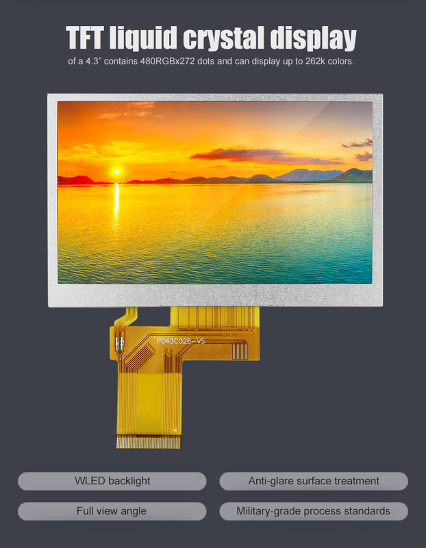 Polcd Custom 4.3 Inch 480*272 Color RGB 8bit ILI6485 Диск 40pin 4.3' TFT LCD Модуль
