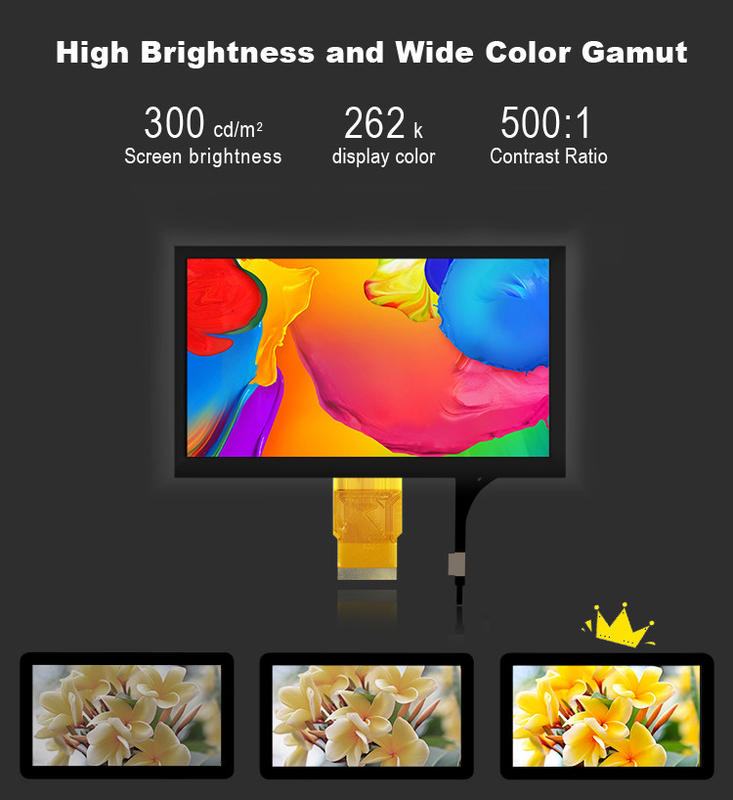 Polcd 7-дюймовый средний LCD модуль 800*480 высокая яркость емкостный сенсорный TFT дисплей