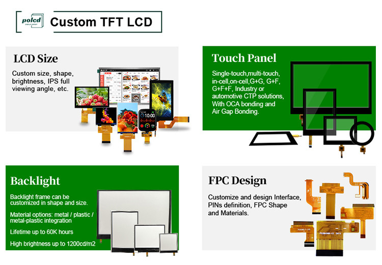Polcd 240x320 Led Backlit Tft Lcd Display 2,4 дюйма LCM 260 Нит Яркость Lcm Панель