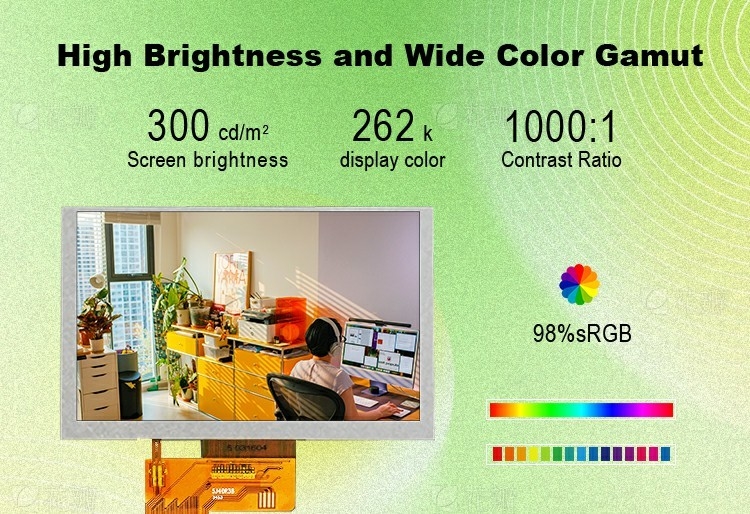 Polcd Custom 5 дюймовый ЖК-модуль RGB интерфейс 800*480 ST7265 IPS панель TFT ЖК-дисплей