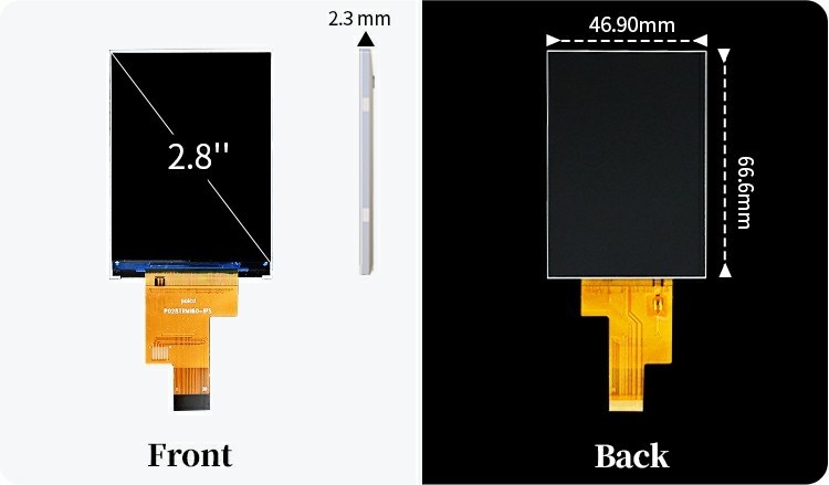 Polcd 2,8 дюйма IPS Все углы просмотра TFT 480 * 640 Разрешение 20 Pin ST7701S ic LCD дисплейный модуль
