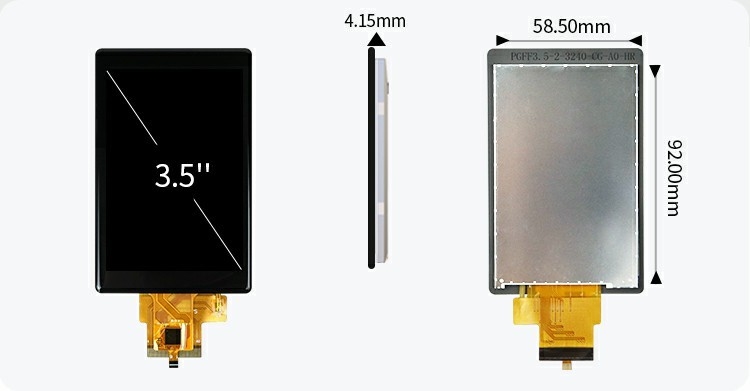 Polcd Custom 3,5 дюйма 320x480 сенсорный экран 500nit ST7796U IPS Tft LCD дисплейный модуль