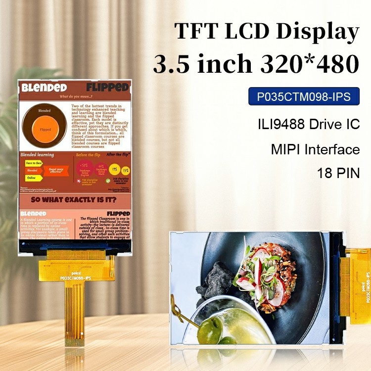 Polcd 3,5 дюймовый IPS угол просмотра 320x480 TFT дисплей Mipi Интерфейс 3,5 