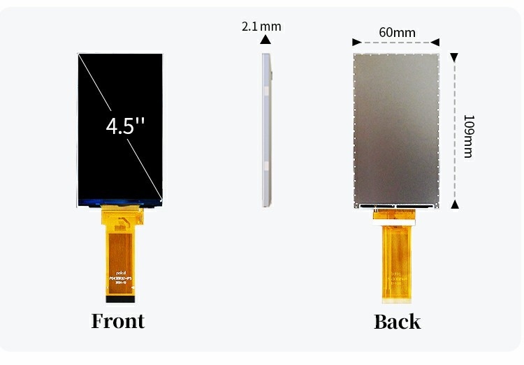Polcd 4,5 дюймовый TFT LCD модуль 480*854 Разрешение 300 нит RGB 24 бит Интерфейс 4,5-дюймовый LCD дисплей
