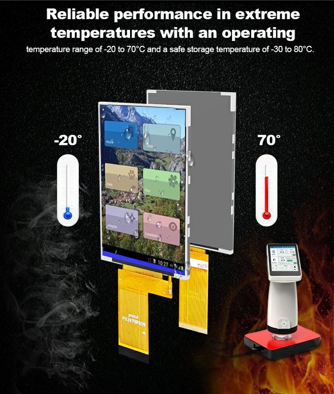 Polcd 3,97 дюйма 4 дюйма 480 * 800 300nit 40pin RGB интерфейс все передающие ST7701S Tft LCD дисплейный модуль