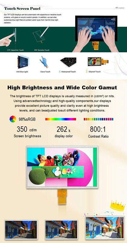 Разрешение 1024С600 Полкд 10,1 Нит модуля дисплея дисплея ЭК79001 Тфт Лкд дюйма 750