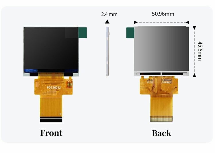 2.31 дюйм 320x240 LCD дисплей RGB 18 бит интерфейс 35.06 мм IPS квадратный экран