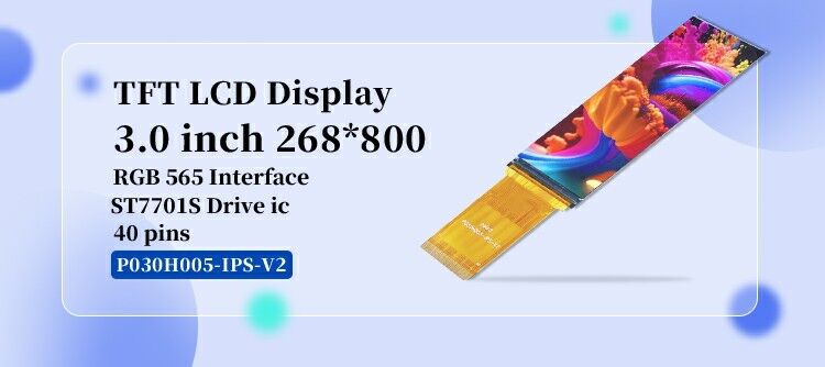 Polcd IPS 268x800 ST7701S Высокая яркость 700nits 3,0 дюймовый TFT LCD экран