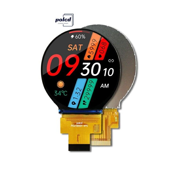 Polcd 2,1-дюймовый IPS Малый Круглый ЖК-дисплей 480*480 Mipi интерфейс ST7701S Круг Круговой TFT дисплейный модуль