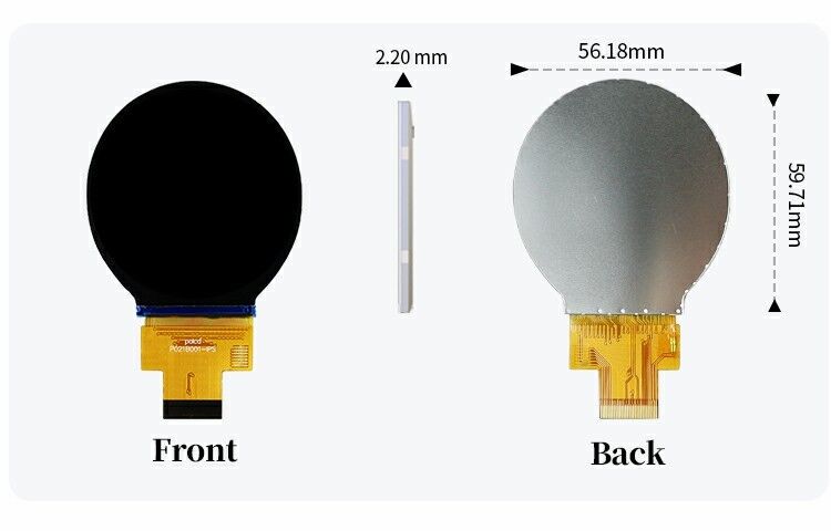 Polcd 2,1-дюймовый IPS Малый Круглый ЖК-дисплей 480*480 Mipi интерфейс ST7701S Круг Круговой TFT дисплейный модуль