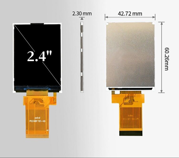 Polcd 2,4 дюйма LCM Модуль Трансфлективный SPI MCU Сварка 20pin Разрешение 240x320 TFT LCD экран