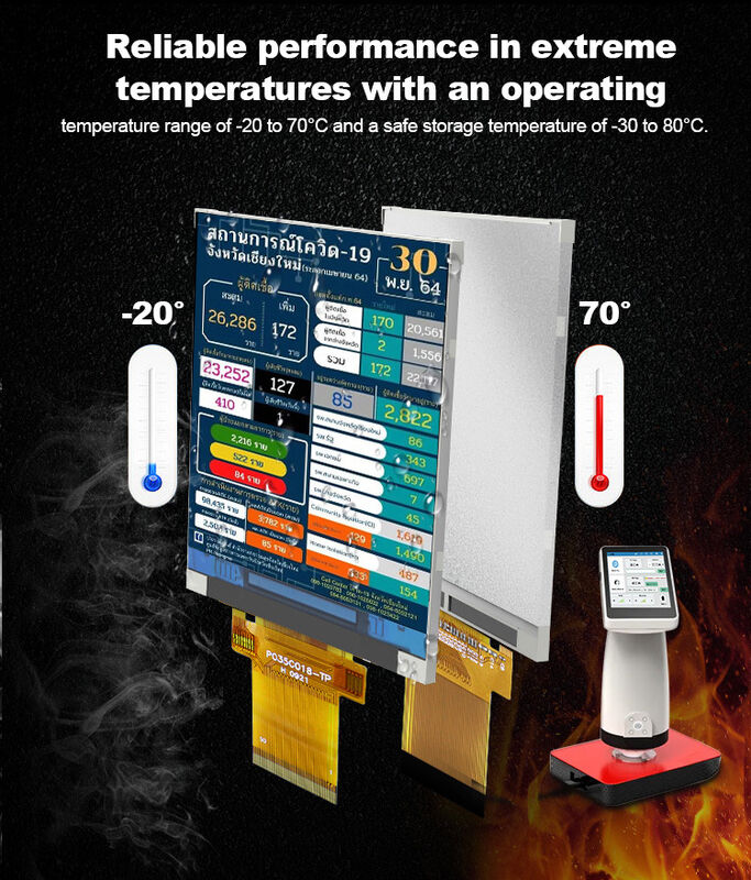 Polcd 300 нит 3,5-дюймовый емкостный сенсорный экран ILI9488 Сенсорный экран TFT LCD