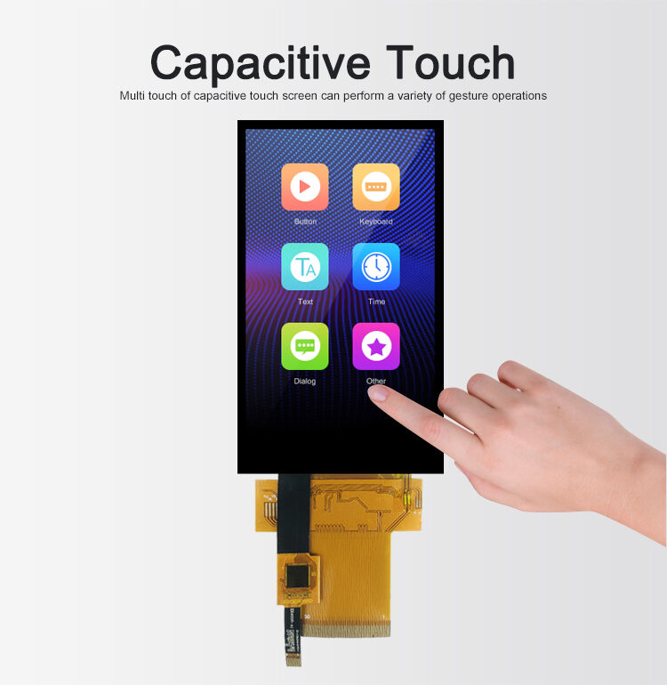 Polcd 3,97 дюйма 480*800 разрешение 50pin высокояркость MCU интерфейс Touch TFT LCD Display Module