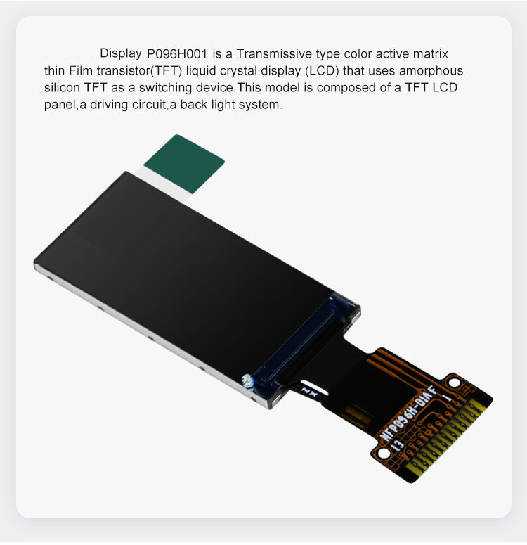 Поставщик ЖК-дисплеев Polcd 0,96 дюйма, интерфейс SPI 80*160 с углом обзора IPS, пользовательский TFT-дисплейный модуль FPC