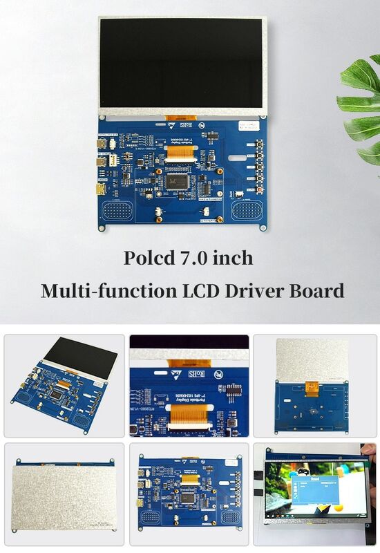 Polcd 7-дюймовая панель управления LCD Mini HD-MI USB интерфейс поддержка аудио динамика 50pin RGB интерфейс TFT контроллер