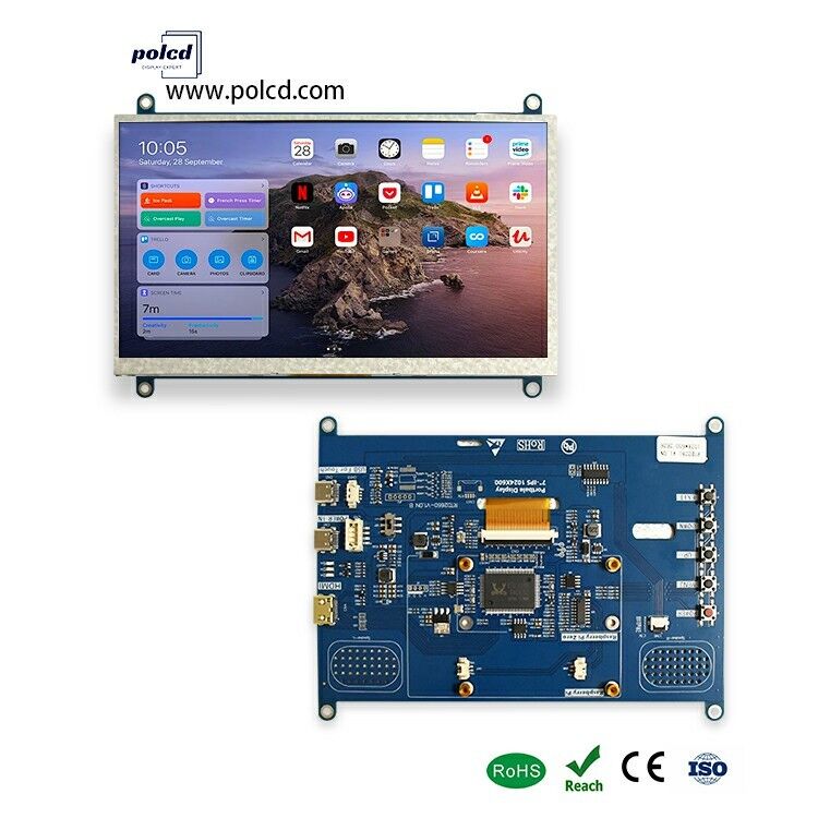 Polcd 7 дюймовая многофункциональная универсальная LCD панель управления Mini H-D-M-I контроллерная панель для 1024x600 TFT LCD дисплея