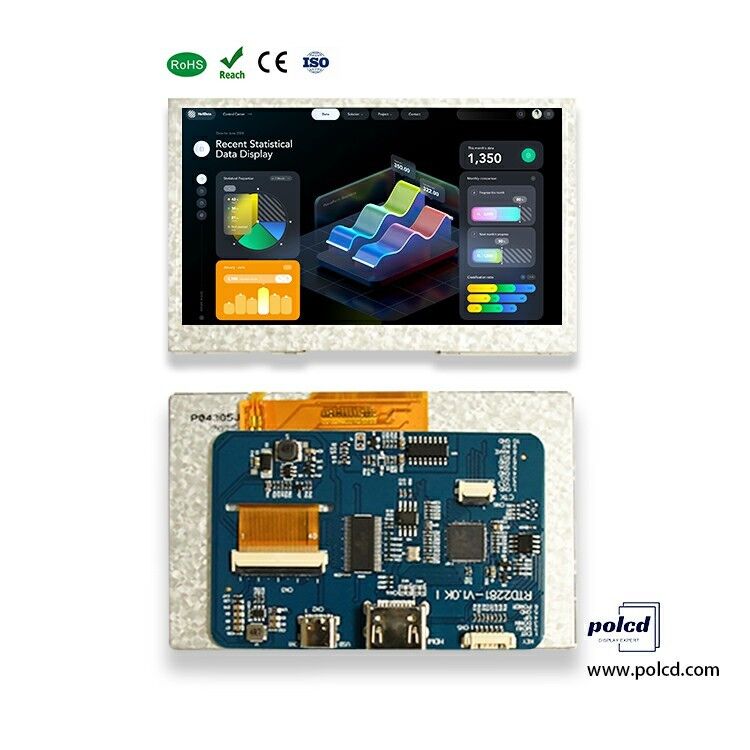 Polcd 4,3-дюймовый 5-дюймовый многофункциональный HD-MI USB LCD-драйвер для монитора DIY Дисплей Raspberry Pi
