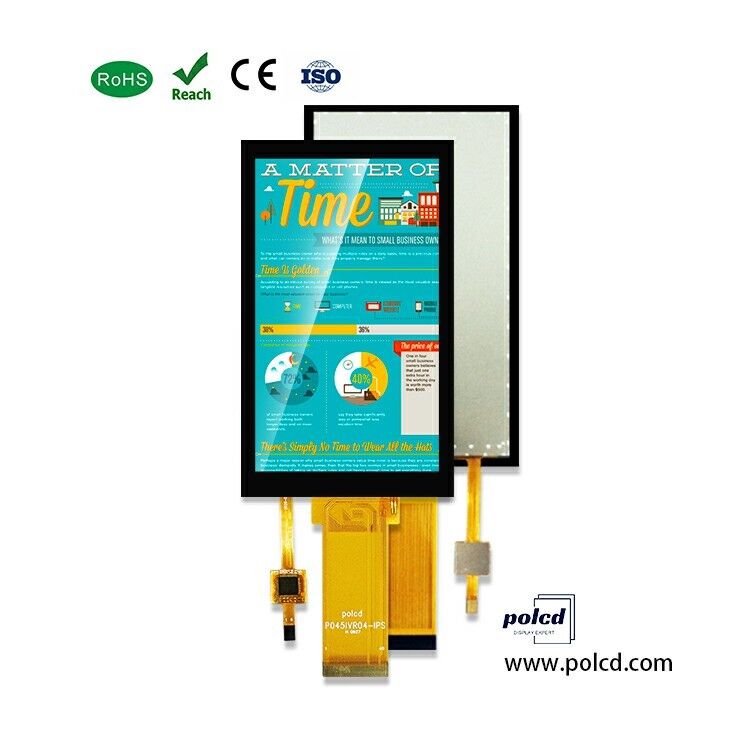 Polcd 4,5 дюймовый TFT LCD-панель с разрешением 480 * 854 Капацитивный сенсорный экран 40pin LCD цветной дисплей