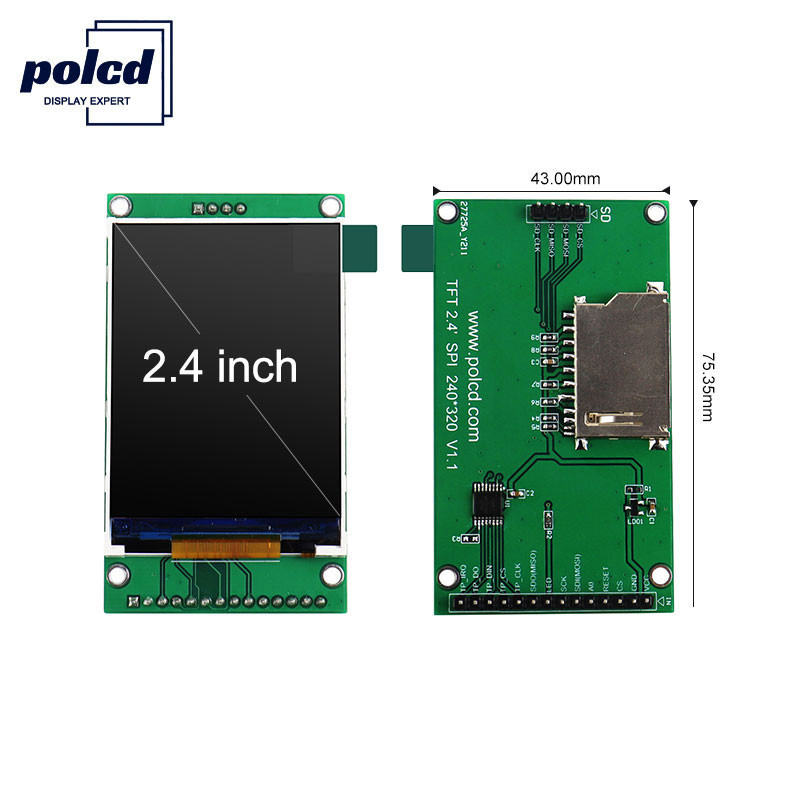 Polcd 18 Pin 260 NIT 2,4-дюймовый Tft-дисплей 240X320 емкостный сенсорный экран Lcd